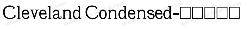 Cleveland Condensed字体转换